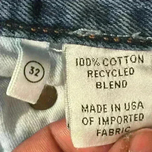 GRLFRND Addison Touch the Floor Raw Hem  Straight Cropped Jeans size 32- EUC - Picture 10 of 11